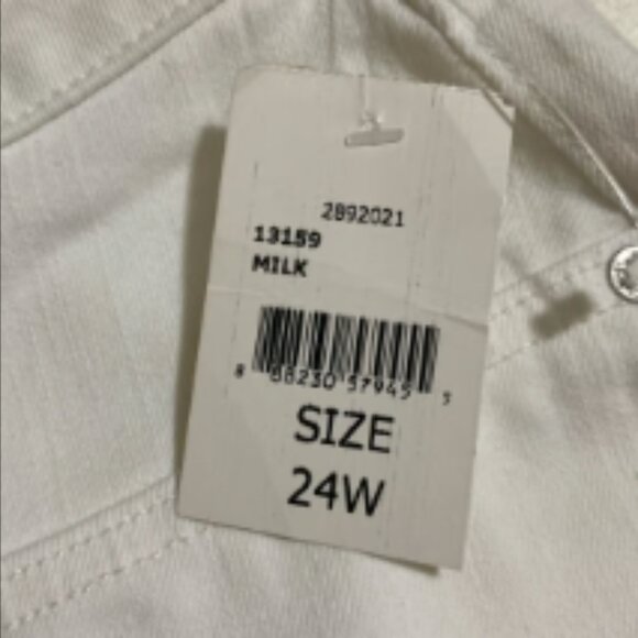 DL1961 Women's Patti Straight High Rise Vintage Ankle White Jeans Size 24W - Picture 9 of 15